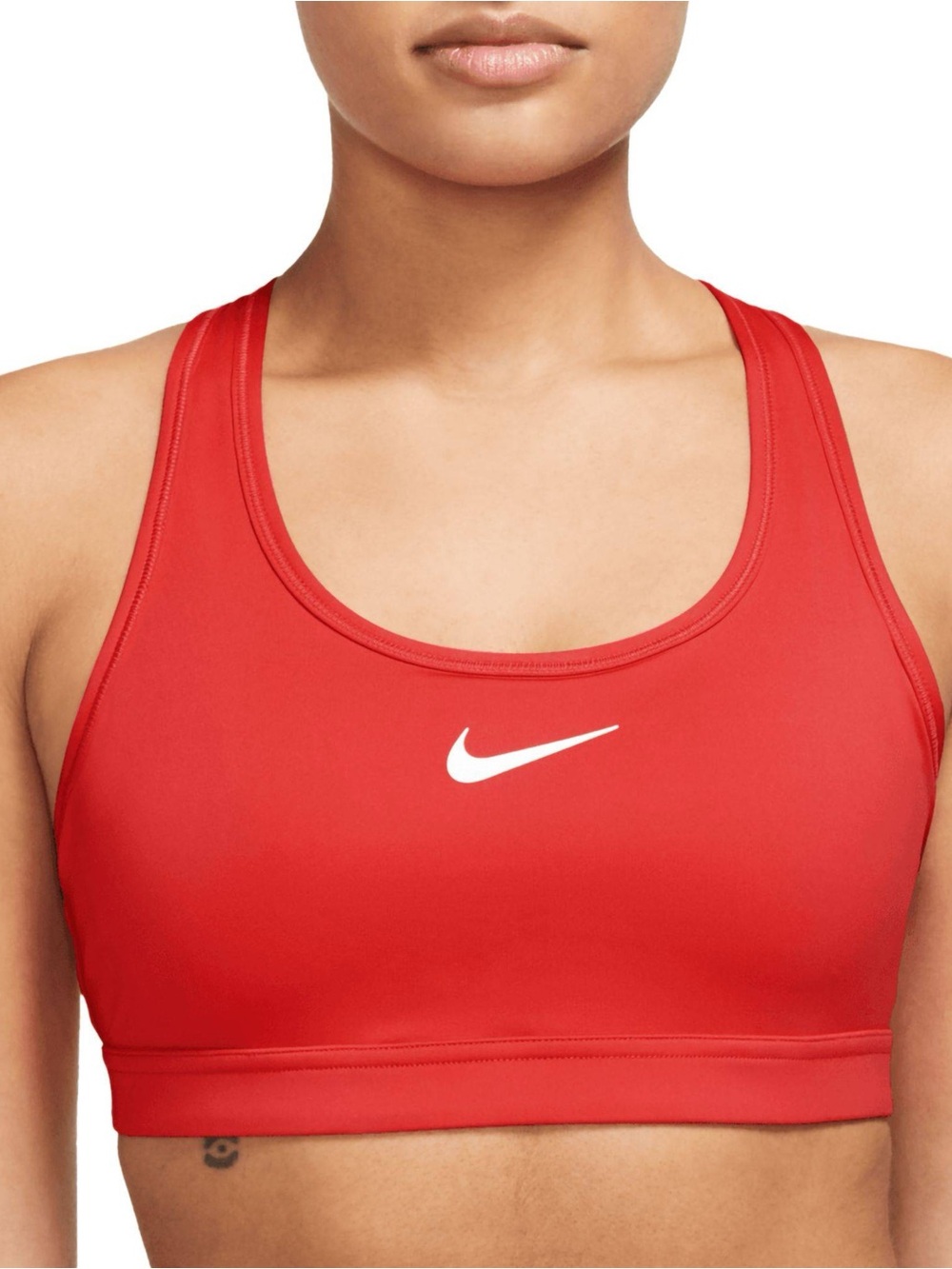 Nike Red Racerback Sports Bra with White Swoosh